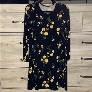 Black floral dress